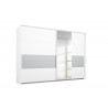 Armoire adulte moderne blanc/gris Preston