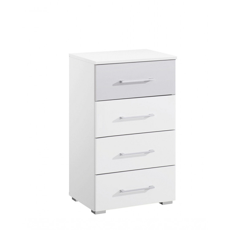 Chiffonnier adulte moderne blanc/gris Preston