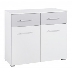 Commode adulte moderne 93 cm blanc/gris Preston