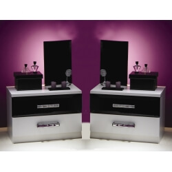 Chevet design 2 tiroirs (lot de 2) Capa