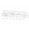 Meuble TV moderne 200 cm Alienor