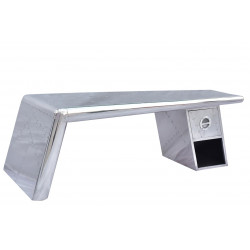 Table basse industrielle bois et aluminium Fly