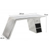 Bureau droit industriel bois et aluminium Fly