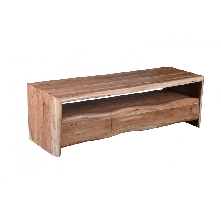 Meuble TV style nature 146 cm en acacia Azaléé