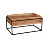 Table basse rectangulaire industrielle en manguier naturel Allister