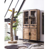 Vitrine industrielle en manguier naturel Allister