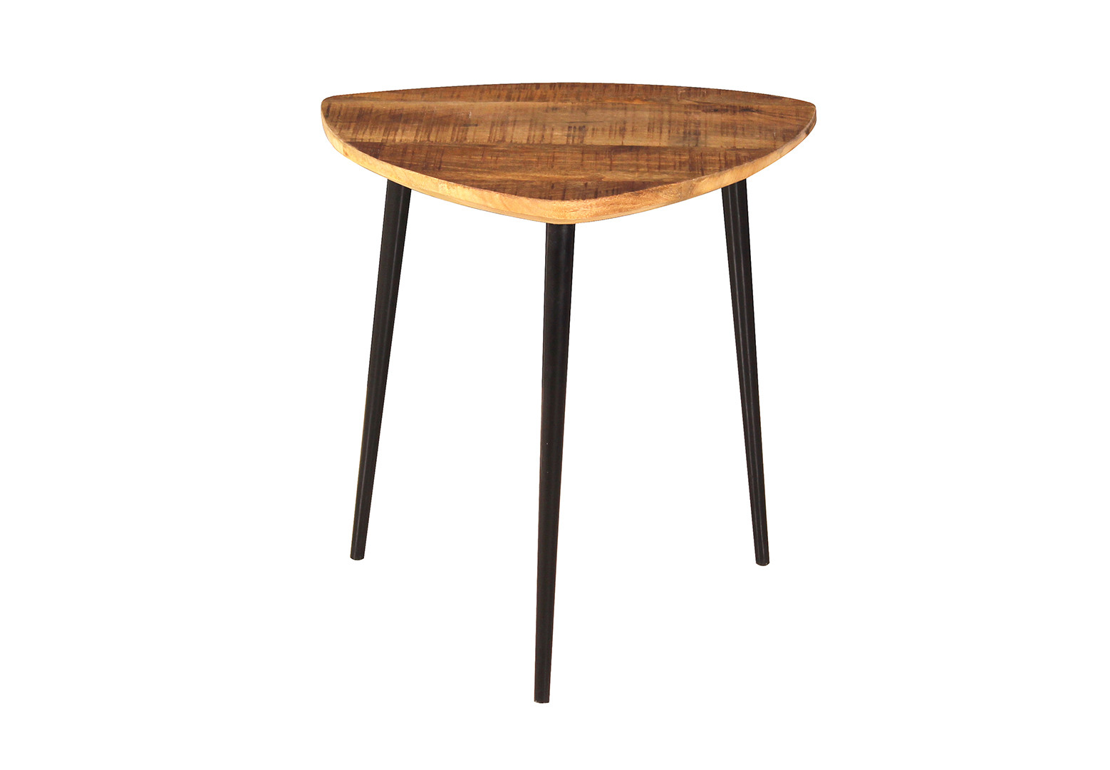 Table basse industrielle H 41 cm en bois de manguier massif naturel Allister