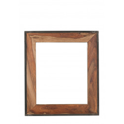 Miroir rectangulaire industriel en acacia Pamela