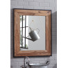 Miroir rectangulaire industriel en acacia Pamela