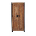 Armoire d'entrée industrielle en acacia massif naturel Pamela