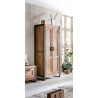 Armoire d'entrée industrielle en acacia naturel Pamela