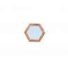 Miroir hexagonal en acacia naturel Pamela