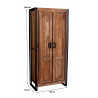 Armoire d'entrée industrielle en acacia naturel Pamela