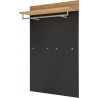 Vestiaire mural contemporain chêne/graphite Woody