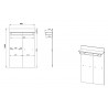 Vestiaire mural contemporain chêne/graphite Woody