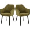 Fauteuil de restaurant (lot de 2) piétement bois Vegas