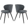 Chaise de restaurant (lot de 2) piétement bois Brooklyn