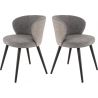 Chaise de restaurant (lot de 2) piétement bois Brooklyn