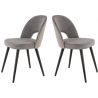 Chaise de restaurant (lot de 2) piétement bois Omaha