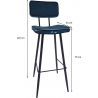 Tabouret de bar (lot de 2) piétement métal Chicago