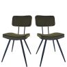 Chaise de restaurant (lot de 2) piétement métal Chicago