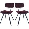 Chaise de restaurant (lot de 2) piétement métal Chicago