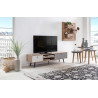 Meuble TV style scandinave 150 cm chêne/imprimé Mayline