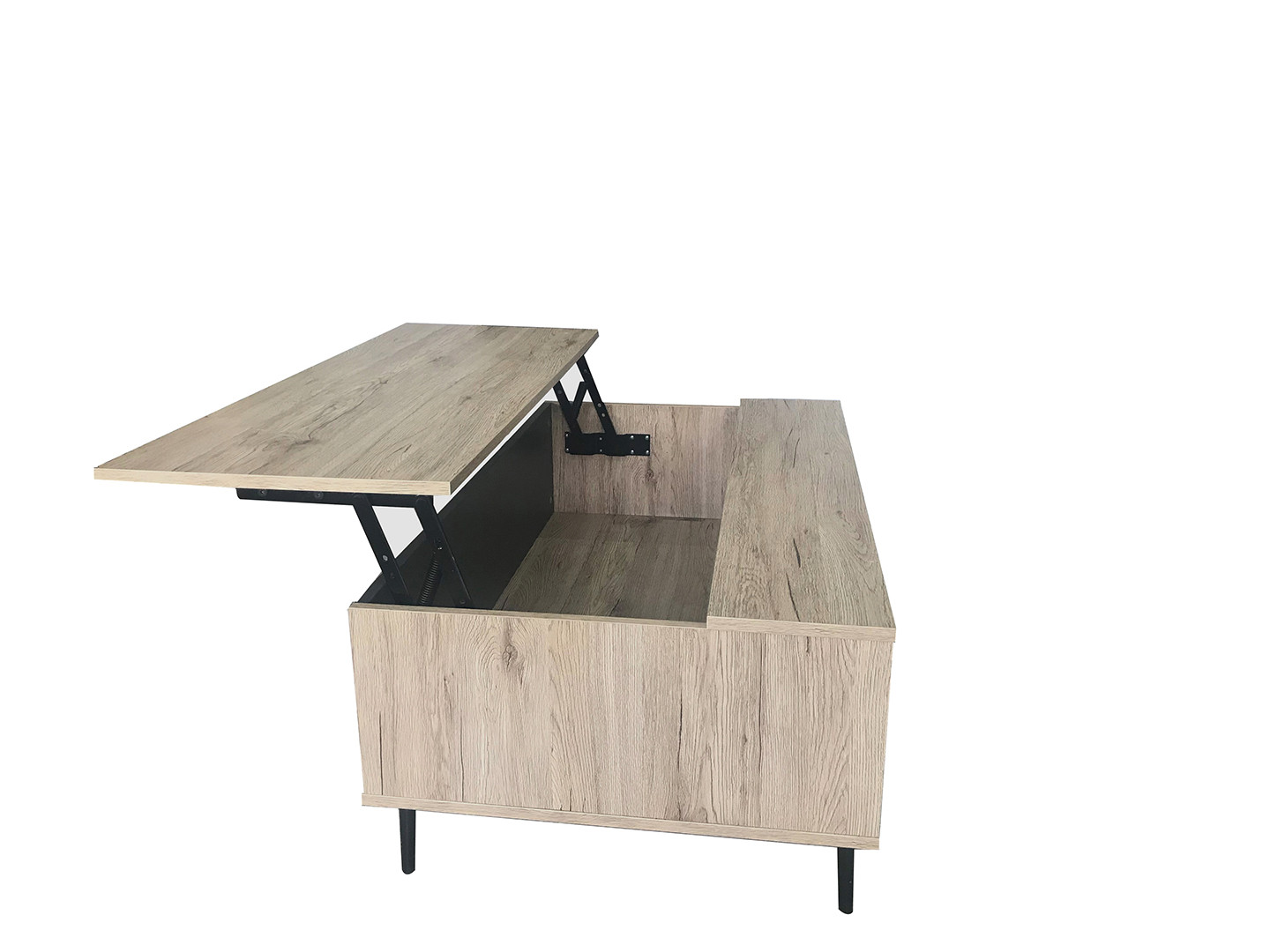 Table basse ajustable style scandinave chêne/anthracite Mayline
