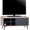 Meuble TV style scandinave 98 cm chêne/anthracite Mayline