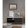 Meuble TV style scandinave 98 cm chêne/anthracite Mayline