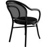 Fauteuil d'extérieur empilable noir Arnold