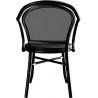 Fauteuil d'extérieur empilable noir Arnold