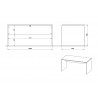 Bureau droit contemporain chêne/graphite Oleron