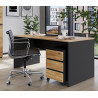 Caisson de bureau contemporain chêne/graphite Oleron