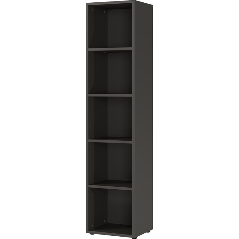 Etagère de bureau contemporaine H 197 cm coloris graphite Oleron Graphite — Graphite