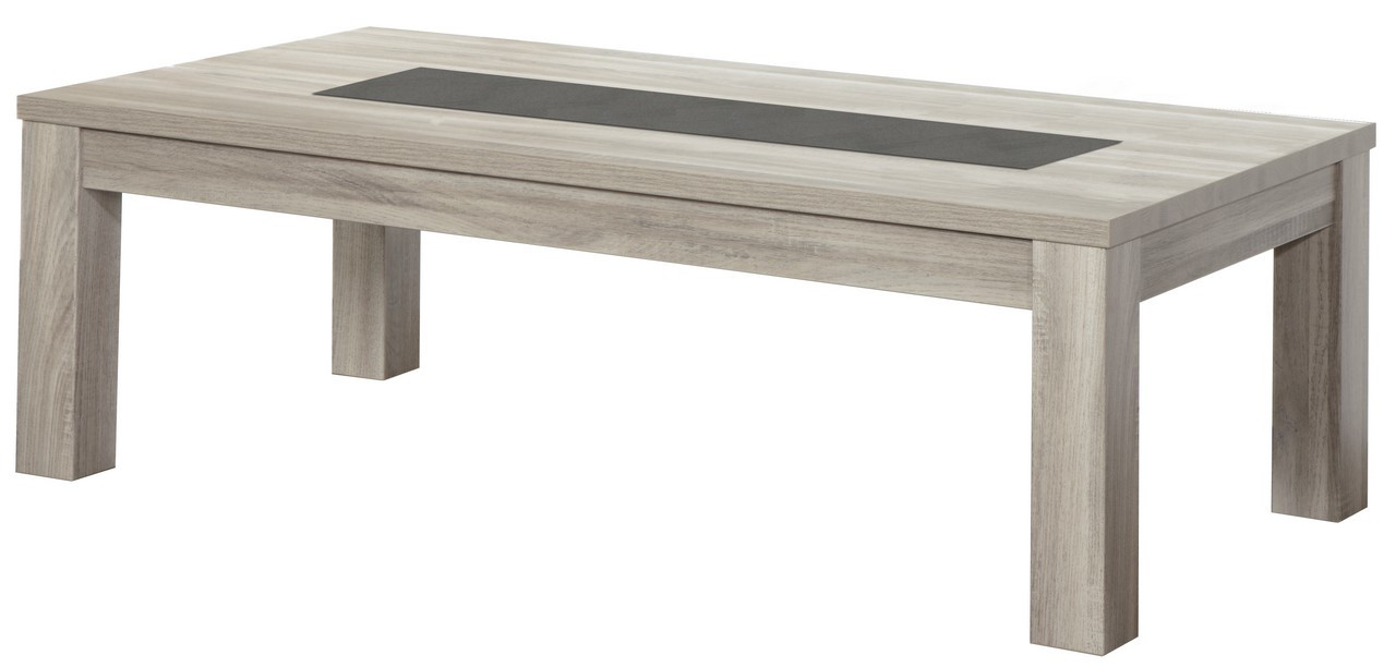 Table basse rectangulaire contemporaine chêne gris Pittsburg