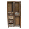 Vaisselier/argentier vintage en bois massif recyclé coloré Elija