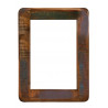 Miroir rectangulaire vintage en bois massif recyclé coloré Elija