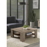 Table basse style industriel coloris chêne Nathy