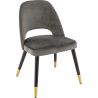 Chaise de restaurant (lot de 2) revêtement velours Fiora