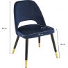 Chaise de restaurant (lot de 2) revêtement velours Fiora