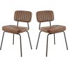 Chaise bistrot vintage (lot de 2) structure en métal Harley