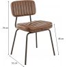 Chaise bistrot vintage (lot de 2) structure en métal Harley