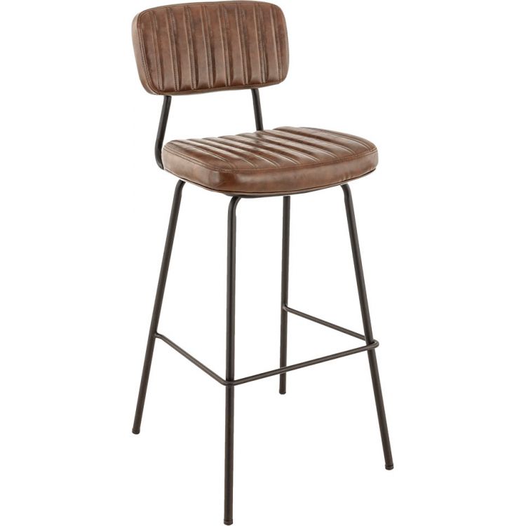 Tabouret de bar vintage (lot de 2) structure en métal Harley