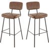 Tabouret de bar vintage (lot de 2) structure en métal Harley
