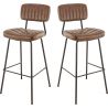 Tabouret de bar vintage (lot de 2) structure en métal Harley