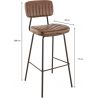 Tabouret de bar vintage (lot de 2) structure en métal Harley