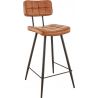 Tabouret de bar (lot de 2) structure métal et assise similicuir Kyoto