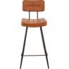 Tabouret de bar (lot de 2) structure métal et assise similicuir Kyoto