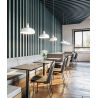 Chaise de restaurant (lot de 2) structure métal et assise similicuir Boston